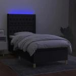 ΚΡΕΒΑΤΙ BOXSPRING ΜΕ ΣΤΡΩΜΑ & LED ΜΑΥΡΟ 100X200 ΕΚ. ΥΦΑΣΜΑΤΙΝΟ 3139095