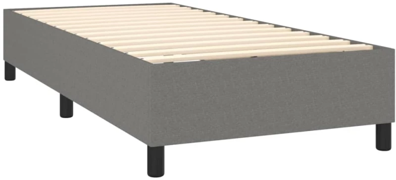ΚΡΕΒΑΤΙ BOXSPRING ΜΕ ΣΤΡΩΜΑ ΣΚΟΥΡΟ ΓΚΡΙ 100X200 ΕΚ. ΥΦΑΣΜΑΤΙΝΟ 3141994