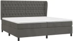 ΚΡΕΒΑΤΙ BOXSPRING ΜΕ ΣΤΡΩΜΑ ΣΚΟΥΡΟ ΓΚΡΙ 200X200 ΕΚ. ΒΕΛΟΥΔΙΝΟ 3129412