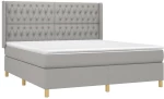 ΚΡΕΒΑΤΙ BOXSPRING ΜΕ ΣΤΡΩΜΑ ΑΝΟΙΧΤΟ ΓΚΡΙ 180X200 ΕΚ. ΥΦΑΣΜΑΤΙΝΟ 3132249