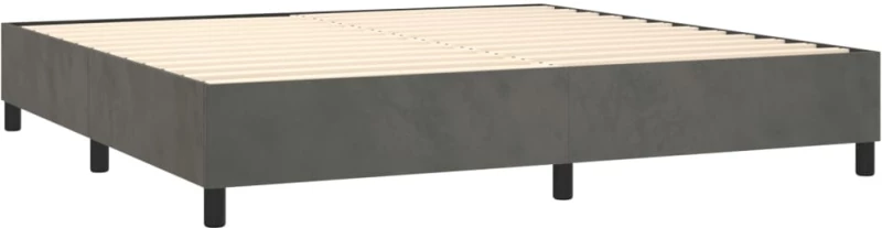 ΚΡΕΒΑΤΙ BOXSPRING ΜΕ ΣΤΡΩΜΑ ΣΚΟΥΡΟ ΓΚΡΙ 200X200 ΕΚ. ΒΕΛΟΥΔΙΝΟ 3132880