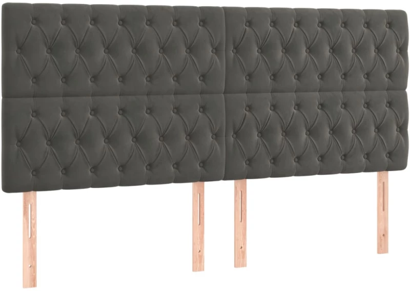 ΚΡΕΒΑΤΙ BOXSPRING ΜΕ ΣΤΡΩΜΑ ΣΚΟΥΡΟ ΓΚΡΙ 200X200 ΕΚ. ΒΕΛΟΥΔΙΝΟ 3132880