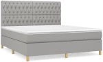 ΚΡΕΒΑΤΙ BOXSPRING ΜΕ ΣΤΡΩΜΑ ΑΝΟΙΧΤΟ ΓΚΡΙ 180X200 ΕΚ. ΥΦΑΣΜΑΤΙΝΟ 3142593