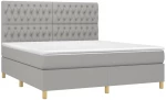 ΚΡΕΒΑΤΙ BOXSPRING ΜΕ ΣΤΡΩΜΑ ΑΝΟΙΧΤΟ ΓΚΡΙ 180X200 ΕΚ. ΥΦΑΣΜΑΤΙΝΟ 3142593
