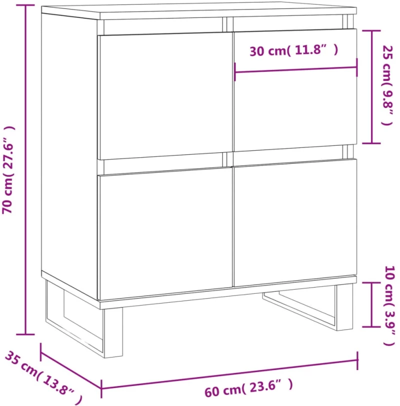 ΝΤΟΥΛΑΠΙ ΓΚΡΙ SONOMA 60X35X70 ΕΚ. ΑΠΟ ΕΠΕΞΕΡΓΑΣΜΕΝΟ ΞΥΛΟ 831226