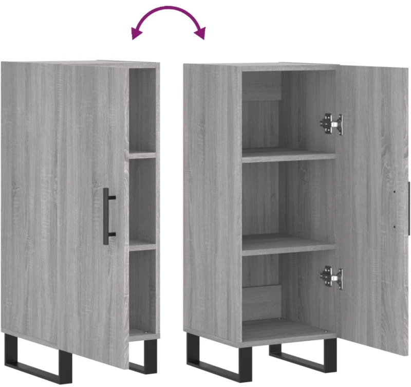 ΝΤΟΥΛΑΠΙ ΓΚΡΙ SONOMA 34,5X34X90 ΕΚ. ΑΠΟ ΕΠΕΞΕΡΓΑΣΜΕΝΟ ΞΥΛΟ 828570