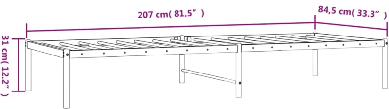 ΠΛΑΙΣΙΟ ΚΡΕΒΑΤΙΟΥ ΛΕΥΚΟ 80 X 200 ΕΚ. ΜΕΤΑΛΛΙΚΟ 350904