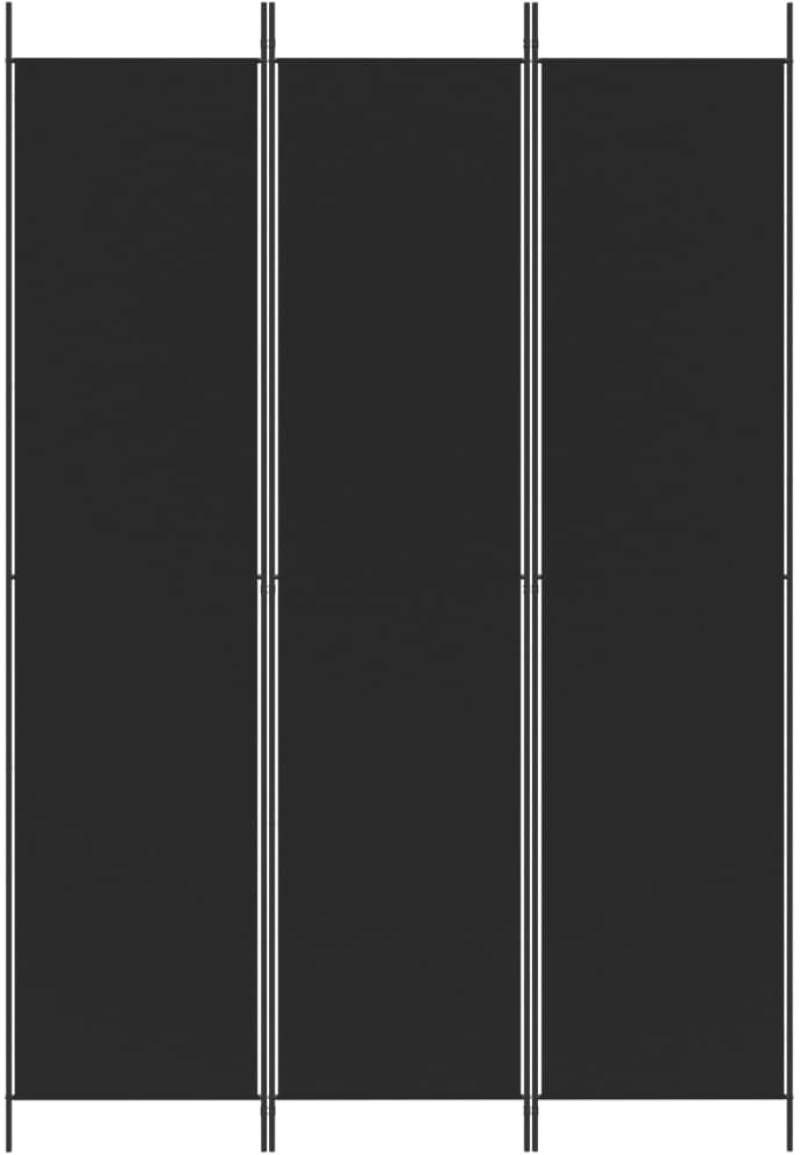 ΔΙΑΧΩΡΙΣΤΙΚΟ ΔΩΜΑΤΙΟΥ ΜΕ 3 ΠΑΝΕΛ ΜΑΥΡΟ 150X220 ΕΚ. ΑΠΟ ΎΦΑΣΜΑ 350197
