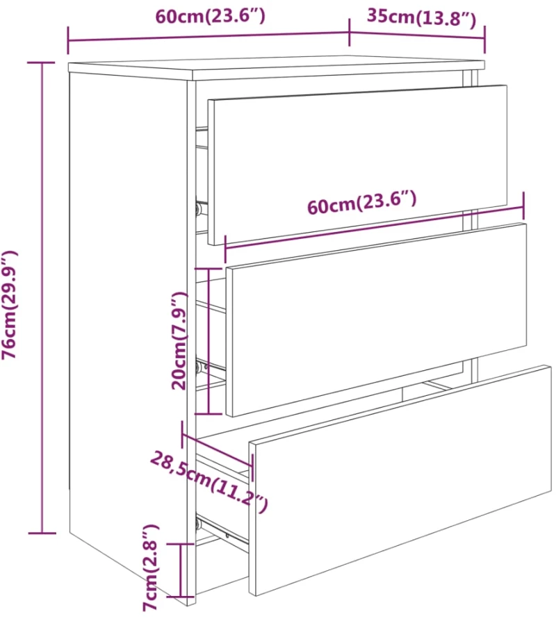 ΣΥΡΤΑΡΙΕΡΑ ΓΚΡΙ SONOMA 60 X 35 X 76 ΕΚ. ΑΠΟ ΕΠΕΞΕΡΓΑΣΜΕΝΟ ΞΥΛΟ 815511