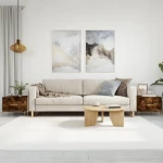 ΤΡΑΠΕΖΑΚΙΑ ΣΑΛΟΝΙΟΥ 2 ΤΕΜ ΚΑΠΝΙΣΤΗ OAK 50X50X40 ΕΚ ΕΠΕΞ. ΞΥΛΟ 829375