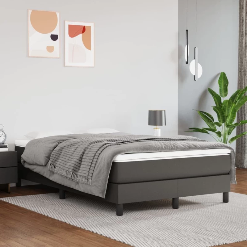 ΚΡΕΒΑΤΙ BOXSPRING ΜΕ ΣΤΡΩΜΑ ΓΚΡΙ 120X200ΕΚ. ΑΠΟ ΣΥΝΘΕΤΙΚΟ ΔΕΡΜΑ 3144253