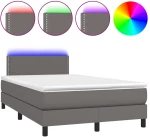 ΚΡΕΒΑΤΙ BOXSPRING ΜΕ ΣΤΡΩΜΑ & LED ΓΚΡΙ 120X200 ΕΚ. ΣΥΝΘ. ΔΕΡΜΑ 3134157