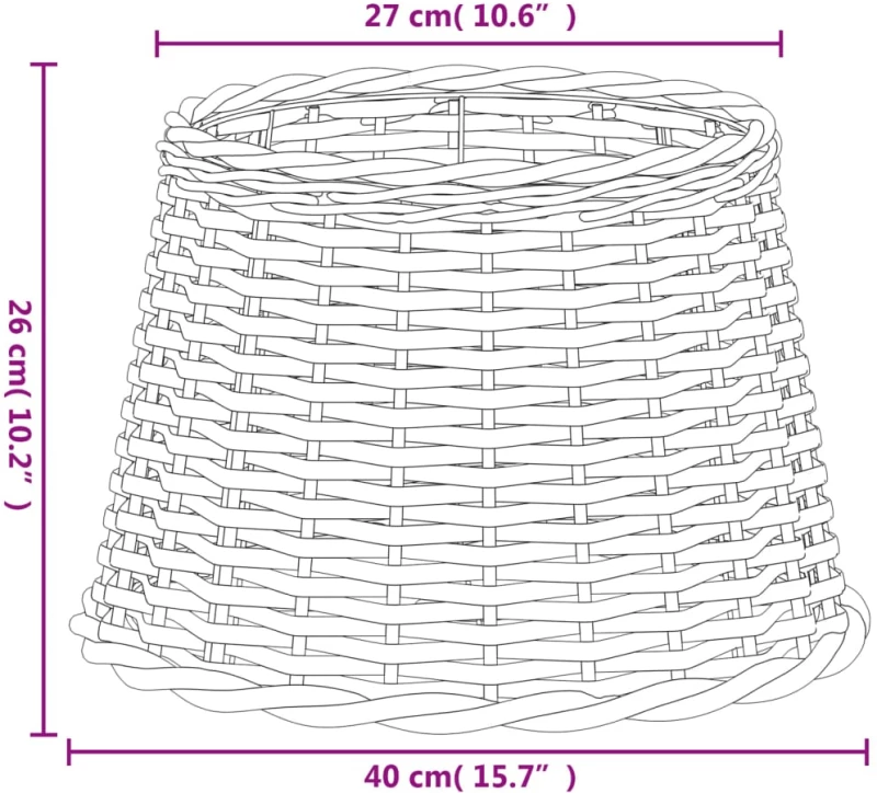 ΚΑΠΕΛΟ ΦΩΤΙΣΤΙΚΟΥ ΛΕΥΚΟ Ø40X26 ΕΚ. ΑΠΟ WICKER 364385