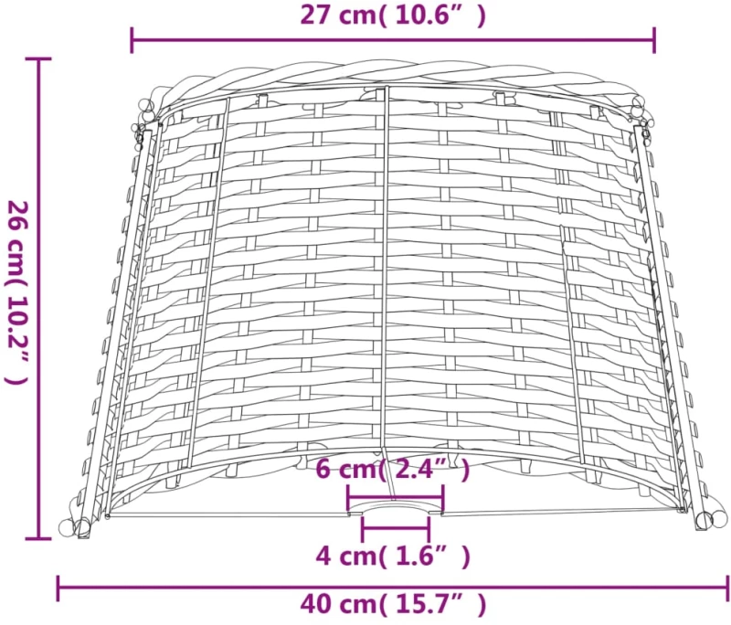 ΚΑΠΕΛΟ ΦΩΤΙΣΤΙΚΟΥ ΛΕΥΚΟ Ø40X26 ΕΚ. ΑΠΟ WICKER 364385