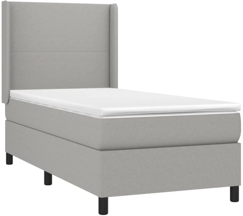 ΚΡΕΒΑΤΙ BOXSPRING ΜΕ ΣΤΡΩΜΑ & LED ΑΝ.ΓΚΡΙ 90X190 ΕΚ. ΥΦΑΣΜΑΤΙΝΟ 3138117