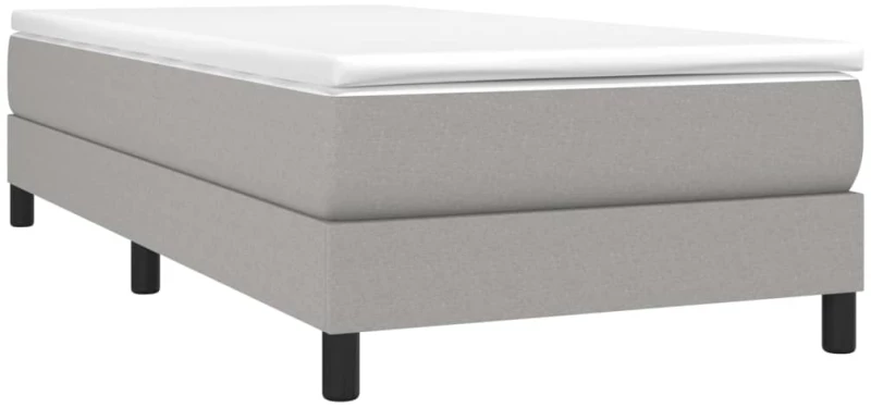 ΚΡΕΒΑΤΙ BOXSPRING ΜΕ ΣΤΡΩΜΑ ΑΝΟΙΧΤΟ ΓΚΡΙ 90X190 ΕΚ. ΥΦΑΣΜΑΤΙΝΟ 3144037
