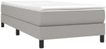 ΚΡΕΒΑΤΙ BOXSPRING ΜΕ ΣΤΡΩΜΑ ΑΝΟΙΧΤΟ ΓΚΡΙ 90X190 ΕΚ. ΥΦΑΣΜΑΤΙΝΟ 3144037