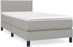 ΚΡΕΒΑΤΙ BOXSPRING ΜΕ ΣΤΡΩΜΑ ΑΝΟΙΧΤΟ ΓΚΡΙ 90X190 ΕΚ. ΥΦΑΣΜΑΤΙΝΟ 3139937