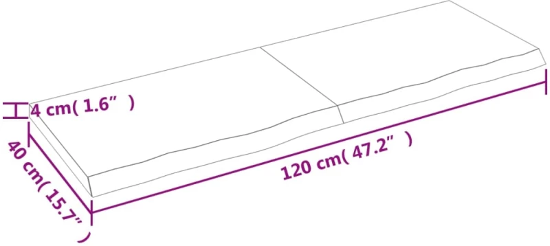 ΕΠΙΦΑΝΕΙΑ ΤΡΑΠΕΖΙΟΥ ΑΝ. ΚΑΦΕ 120X40X4 ΕΚ ΕΠΕΞ. ΜΑΣΙΦ ΞΥΛΟ ΔΡΥΟΣ 3156371