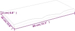 ΕΠΙΦΑΝΕΙΑ ΤΡΑΠΕΖΙΟΥ ΑΝ. ΚΑΦΕ 80X40X2 ΕΚ. ΕΠΕΞ. ΜΑΣΙΦ ΞΥΛΟ ΔΡΥΟΣ 3156353