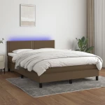 ΚΡΕΒΑΤΙ BOXSPRING ΜΕ ΣΤΡΩΜΑ & LED ΣΚ.ΚΑΦΕ 140X190 ΕΚ ΥΦΑΣΜΑΤΙΝΟ 3133072