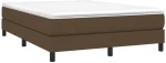 ΚΡΕΒΑΤΙ BOXSPRING ΜΕ ΣΤΡΩΜΑ ΣΚΟΥΡΟ ΚΑΦΕ 140X190 ΕΚ. ΥΦΑΣΜΑΤΙΝΟ 3144072