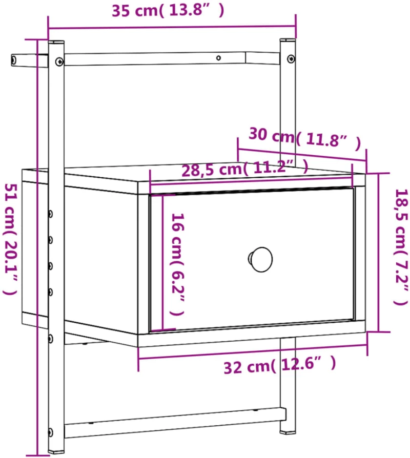 ΚΟΜΟΔΙΝΟ ΕΠΙΤΟΙΧΙΟ ΚΑΠΝΙΣΤΗ ΔΡΥΣ 35X30X51 ΕΚ. ΑΠΟ ΕΠΕΞΕΡΓ. ΞΥΛΟ 833447