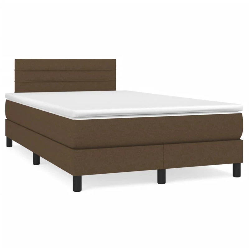 ΚΡΕΒΑΤΙ BOXSPRING ΜΕ ΣΤΡΩΜΑ ΣΚΟΥΡΟ ΚΑΦΕ 120X200 ΕΚ. ΥΦΑΣΜΑΤΙΝΟ 3140124