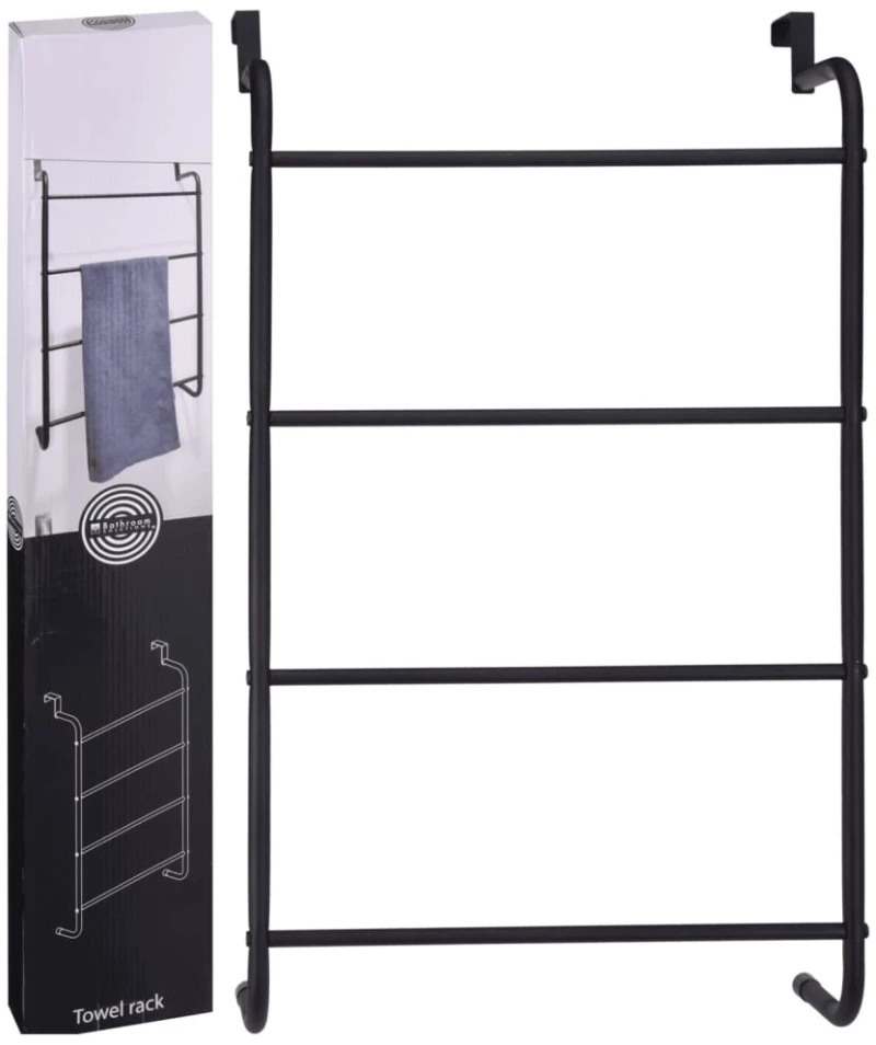 BATHROOM SOLUTIONS ΚΡΕΜΑΣΤΡΑ ΠΟΡΤΑΣ ΓΙΑ ΠΕΤΣΕΤΕΣ ΜΑΥΡΗ ΜΕΤΑΛΛΙΚΗ 442473