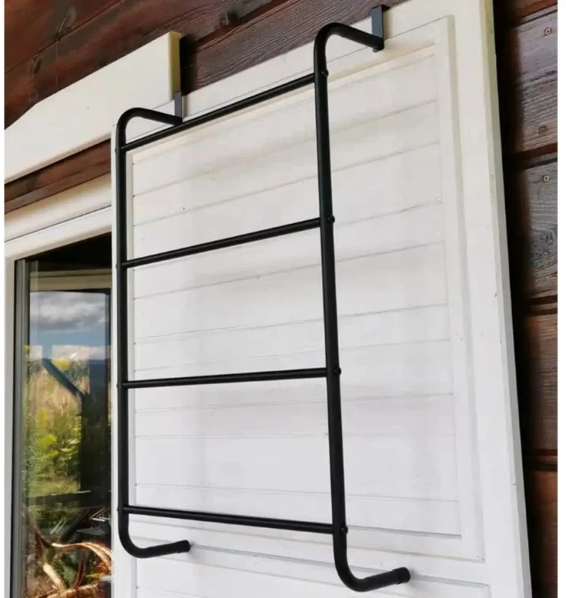 BATHROOM SOLUTIONS ΚΡΕΜΑΣΤΡΑ ΠΟΡΤΑΣ ΓΙΑ ΠΕΤΣΕΤΕΣ ΜΑΥΡΗ ΜΕΤΑΛΛΙΚΗ 442473