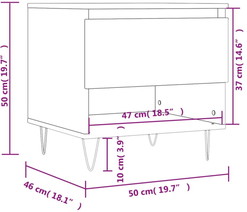 ΤΡΑΠΕΖΑΚΙΑ ΣΑΛΟΝΙΟΥ 2 ΤΕΜ ΓΚΡΙ ΣΚΥΡΟΔ. 50X46X50 ΕΚ. ΕΠΕΞ. ΞΥΛΟ 830917