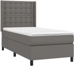 ΚΡΕΒΑΤΙ BOXSPRING ΜΕ ΣΤΡΩΜΑ & LED ΓΚΡΙ 100X200 ΕΚ. ΣΥΝΘ. ΔΕΡΜΑ 3139371