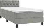 ΚΡΕΒΑΤΙ BOXSPRING ΜΕ ΣΤΡΩΜΑ ΑΝΟΙΧΤΟ ΓΚΡΙ 80X200 ΕΚ. ΒΕΛΟΥΔΙΝΟ 3141449