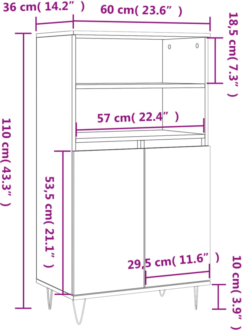 ΝΤΟΥΛΑΠΙ ΛΕΥΚΟ 60 X 36 X 110 ΕΚ. ΑΠΟ ΕΠΕΞΕΡΓΑΣΜΕΝΟ ΞΥΛΟ 831484
