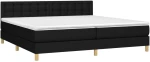 ΚΡΕΒΑΤΙ BOXSPRING ΜΕ ΣΤΡΩΜΑ & LED ΜΑΥΡΟ 200X200 ΕΚ. ΥΦΑΣΜΑΤΙΝΟ 3134063
