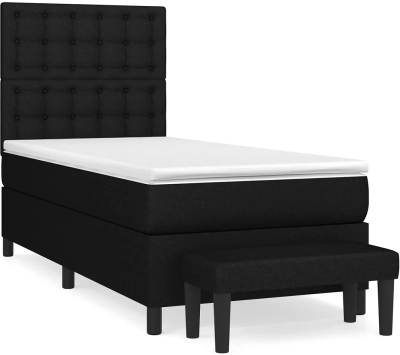 ΚΡΕΒΑΤΙ BOXSPRING ΜΕ ΣΤΡΩΜΑ ΜΑΥΡΟ 100 X 200 ΕΚ. ΥΦΑΣΜΑΤΙΝΟ 3136895