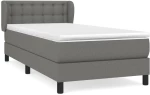 ΚΡΕΒΑΤΙ BOXSPRING ΜΕ ΣΤΡΩΜΑ ΣΚΟΥΡΟ ΓΚΡΙ 90X200 ΕΚ. ΥΦΑΣΜΑΤΙΝΟ 3126534