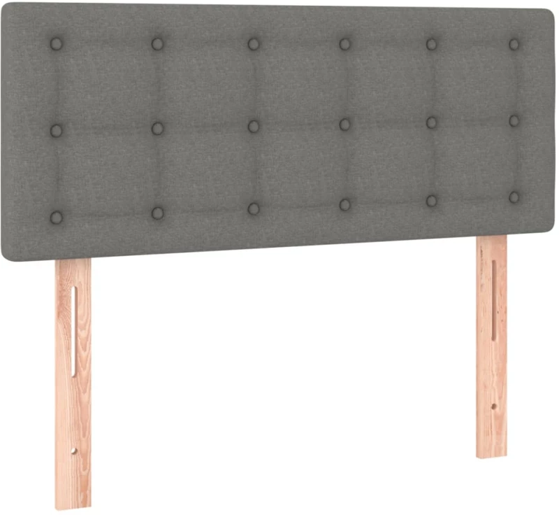 ΚΡΕΒΑΤΙ BOXSPRING ΜΕ ΣΤΡΩΜΑ ΣΚΟΥΡΟ ΓΚΡΙ 90X200 ΕΚ. ΥΦΑΣΜΑΤΙΝΟ 3126534