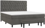 ΚΡΕΒΑΤΙ BOXSPRING ΜΕ ΣΤΡΩΜΑ ΣΚΟΥΡΟ ΓΚΡΙ 160X200 ΕΚ. ΒΕΛΟΥΔΙΝΟ 3138032