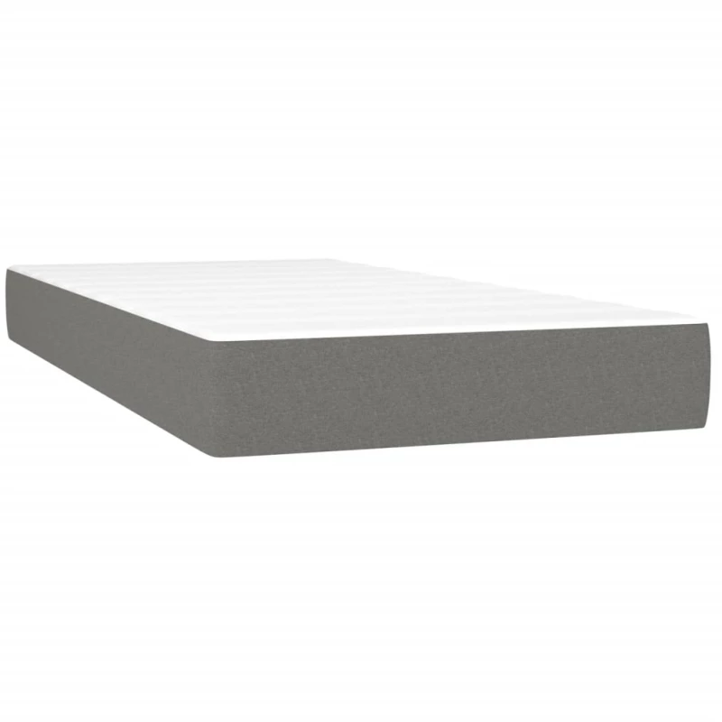 ΚΡΕΒΑΤΙ BOXSPRING ΜΕ ΣΤΡΩΜΑ ΣΚΟΥΡΟ ΓΚΡΙ 90X190 ΕΚ. ΥΦΑΣΜΑΤΙΝΟ 3140338