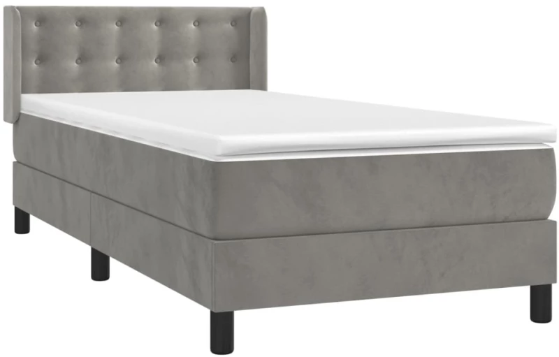 ΚΡΕΒΑΤΙ BOXSPRING ΜΕ ΣΤΡΩΜΑ ΑΝΟΙΧΤΟ ΓΚΡΙ 80X200 ΕΚ. ΒΕΛΟΥΔΙΝΟ 3131165