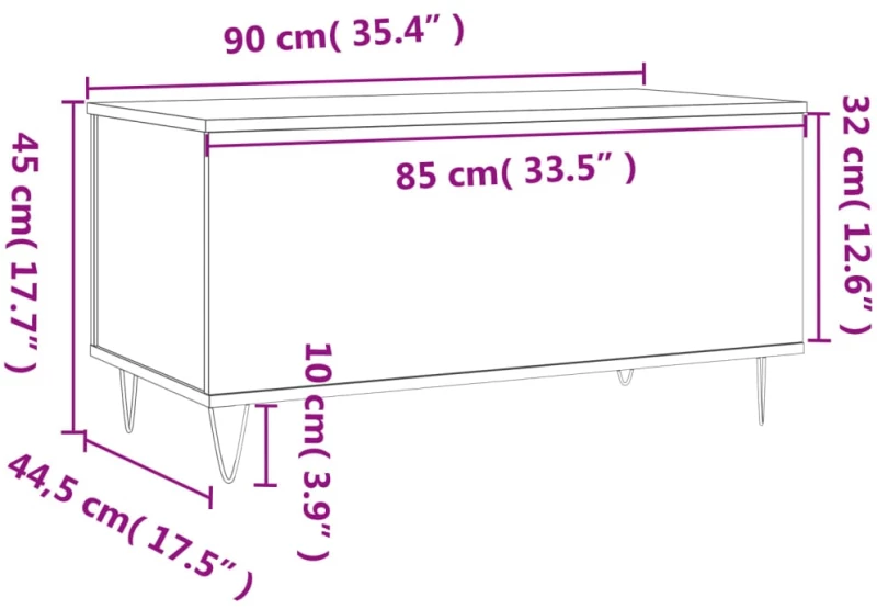 ΤΡΑΠΕΖΑΚΙ ΣΑΛΟΝΙΟΥ ΓΚΡΙ ΣΚΥΡΟΔ. 90X44,5X45 ΕΚ. ΕΠΕΞΕΡΓ. ΞΥΛΟ 830976