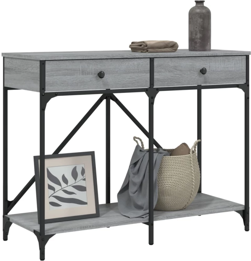 ΤΡΑΠΕΖΙ ΚΟΝΣΟΛΑ ΓΚΡΙ SONOMA 100X39X78,5 ΕΚ. ΕΠΕΞΕΡΓΑΣΜΕΝΟ ΞΥΛΟ 835487