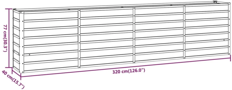 ΖΑΡΝΤΙΝΙΕΡΑ ΓΚΡΙ 320X40X77 ΕΚ. ΑΝΘΕΚΤΙΚΟ ΑΤΣΑΛΙ 151957