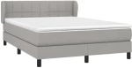 ΚΡΕΒΑΤΙ BOXSPRING ΜΕ ΣΤΡΩΜΑ ΑΝΟΙΧΤΟ ΓΚΡΙ 140X200 ΕΚ. ΥΦΑΣΜΑΤΙΝΟ 3126245