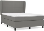 ΚΡΕΒΑΤΙ BOXSPRING ΜΕ ΣΤΡΩΜΑ ΣΚΟΥΡΟ ΓΚΡΙ 140X200 ΕΚ ΥΦΑΣΜΑΤΙΝΟ 3127806