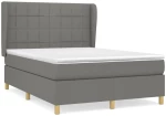 ΚΡΕΒΑΤΙ BOXSPRING ΜΕ ΣΤΡΩΜΑ ΣΚΟΥΡΟ ΓΚΡΙ 140X200 ΕΚ ΥΦΑΣΜΑΤΙΝΟ 3128526