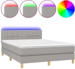 ΚΡΕΒΑΤΙ BOXSPRING ΜΕ ΣΤΡΩΜΑ & LED ΑΝ.ΓΚΡΙ 140X200 ΕΚ ΥΦΑΣΜΑΤΙΝΟ 3133717