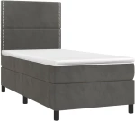 ΚΡΕΒΑΤΙ BOXSPRING ΜΕ ΣΤΡΩΜΑ & LED ΣΚ. ΓΚΡΙ 90X190 ΕΚ. ΒΕΛΟΥΔΙΝΟ 3136036