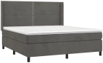 ΚΡΕΒΑΤΙ BOXSPRING ΜΕ ΣΤΡΩΜΑ & LED ΣΚ. ΓΚΡΙ 180X200ΕΚ. ΒΕΛΟΥΔΙΝΟ 3139518